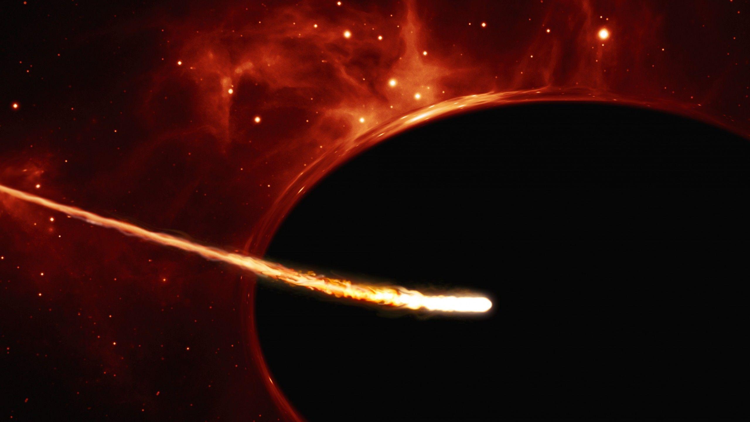 2560x1440 Download Wallpaper 2560x1440 Black hole radiation, Black hole