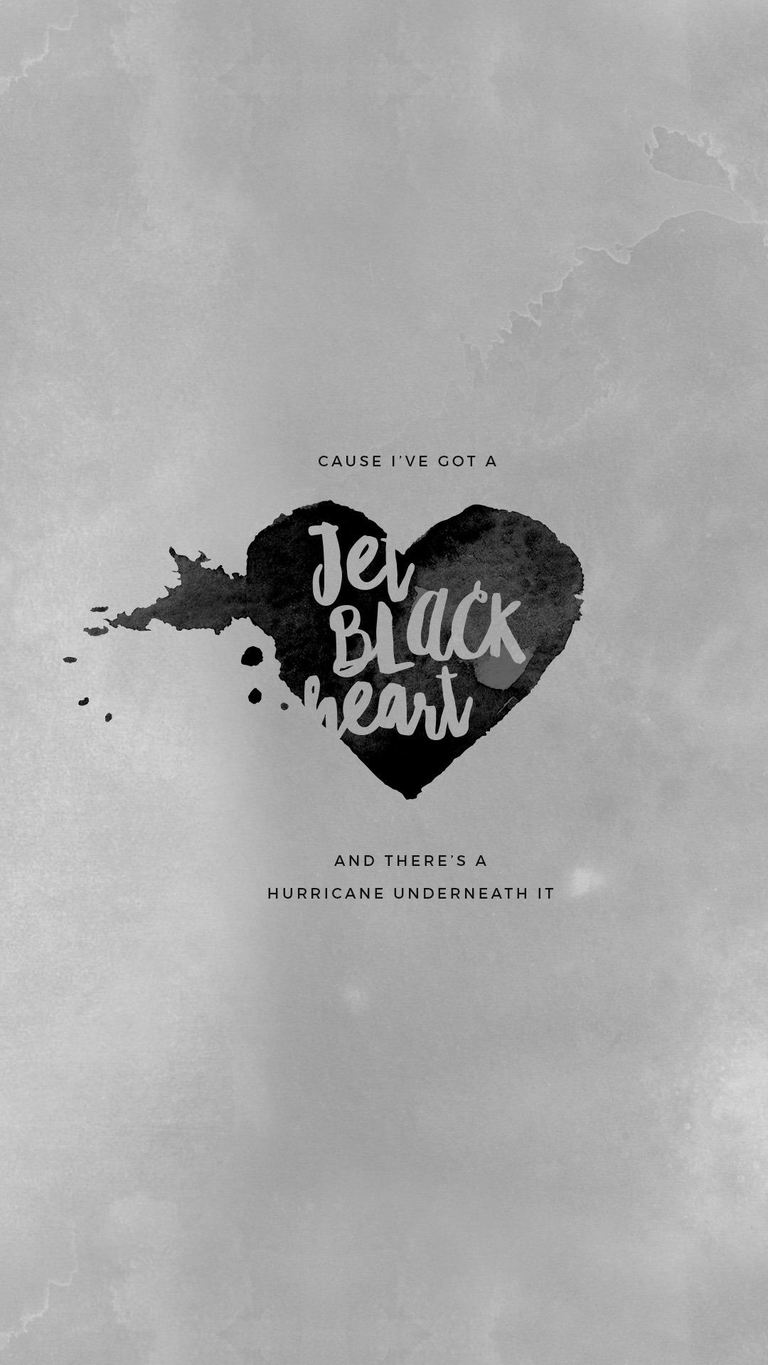 1080x1920 Lockscreens Jet Black Heart Wallpaper & Background Download