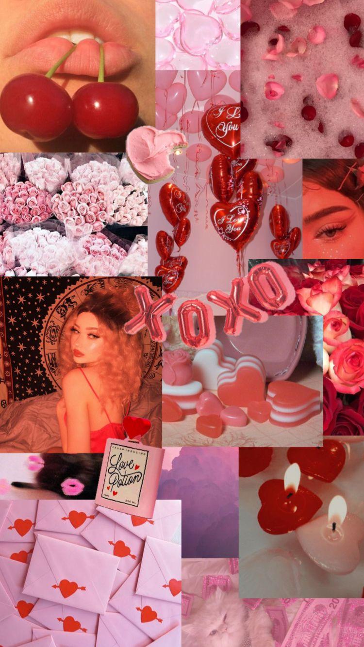 750x1334 pink and red valentine's day aesthetic iphone wallpaper. Valentines wallpaper, Valentines wallpaper iphone, Valentines