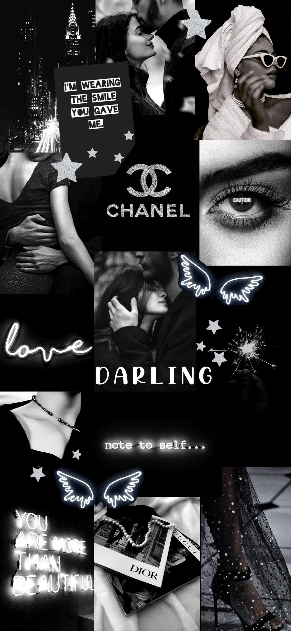 1170x2532 Black and White Wallpaper Collages : Valentine's Day Collage for Phone
