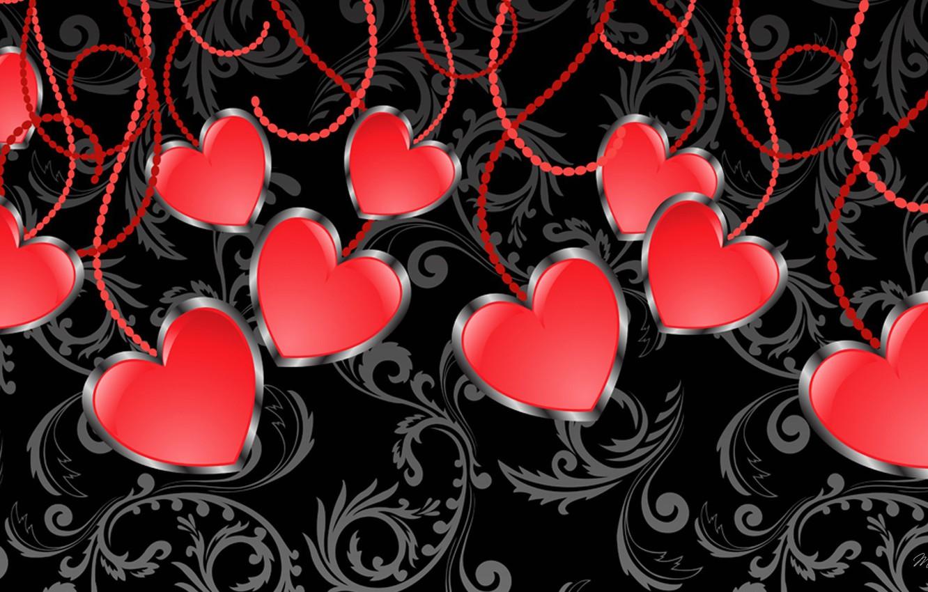 1332x850 Wallpaper collage, heart, vector, lovers, Valentin image for desktop, section разное