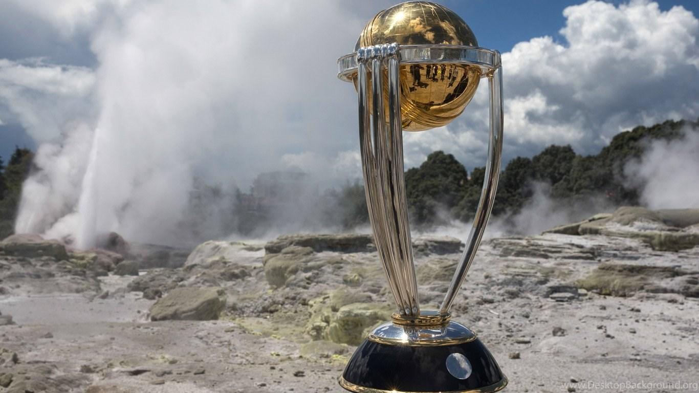 1366x768 ICC Cricket World Cup 2015 Trophy Wallpaper