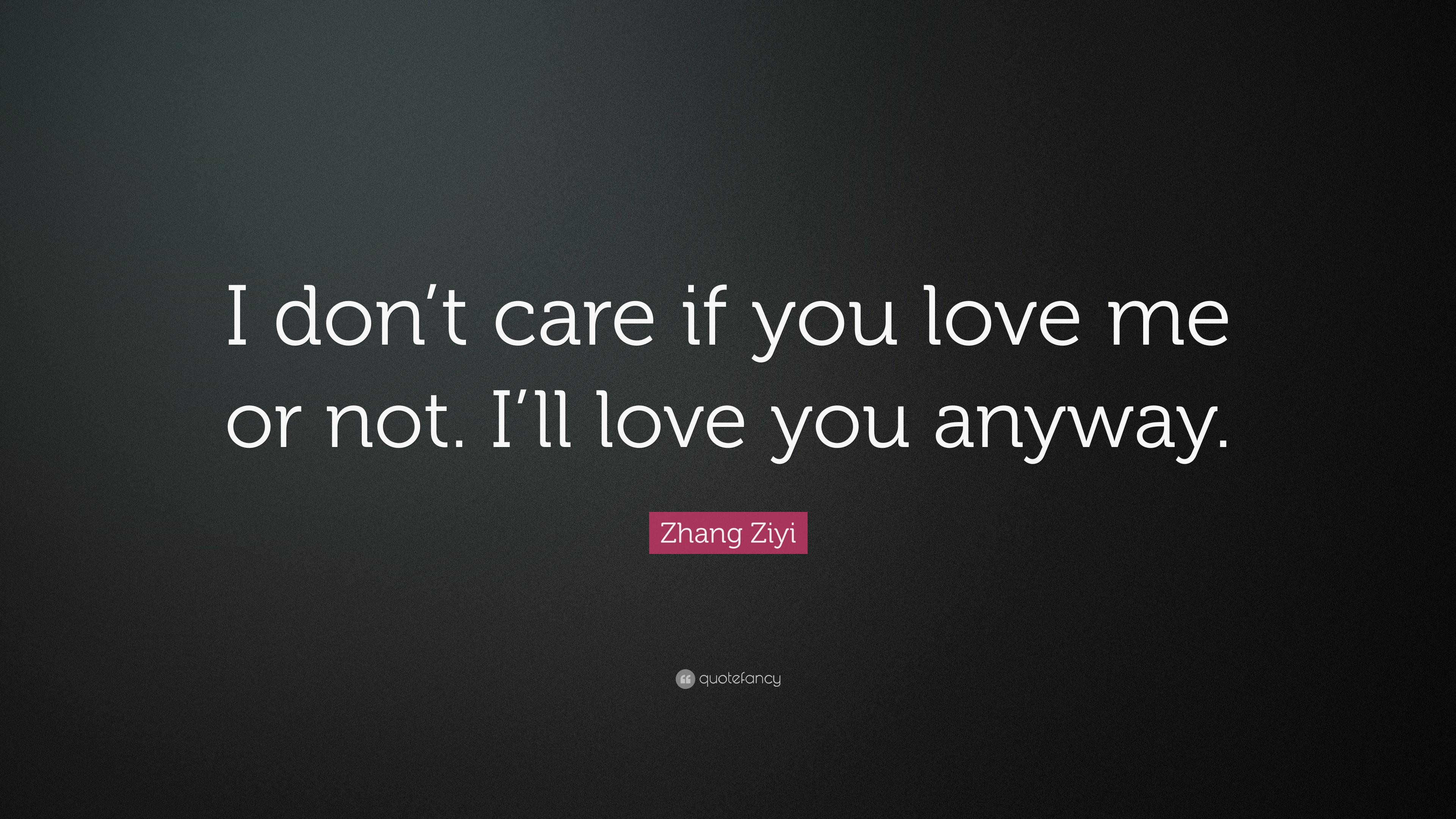 3840x2160 Zhang Ziyi Quote: “I don't care if you love me or not. I'll love
