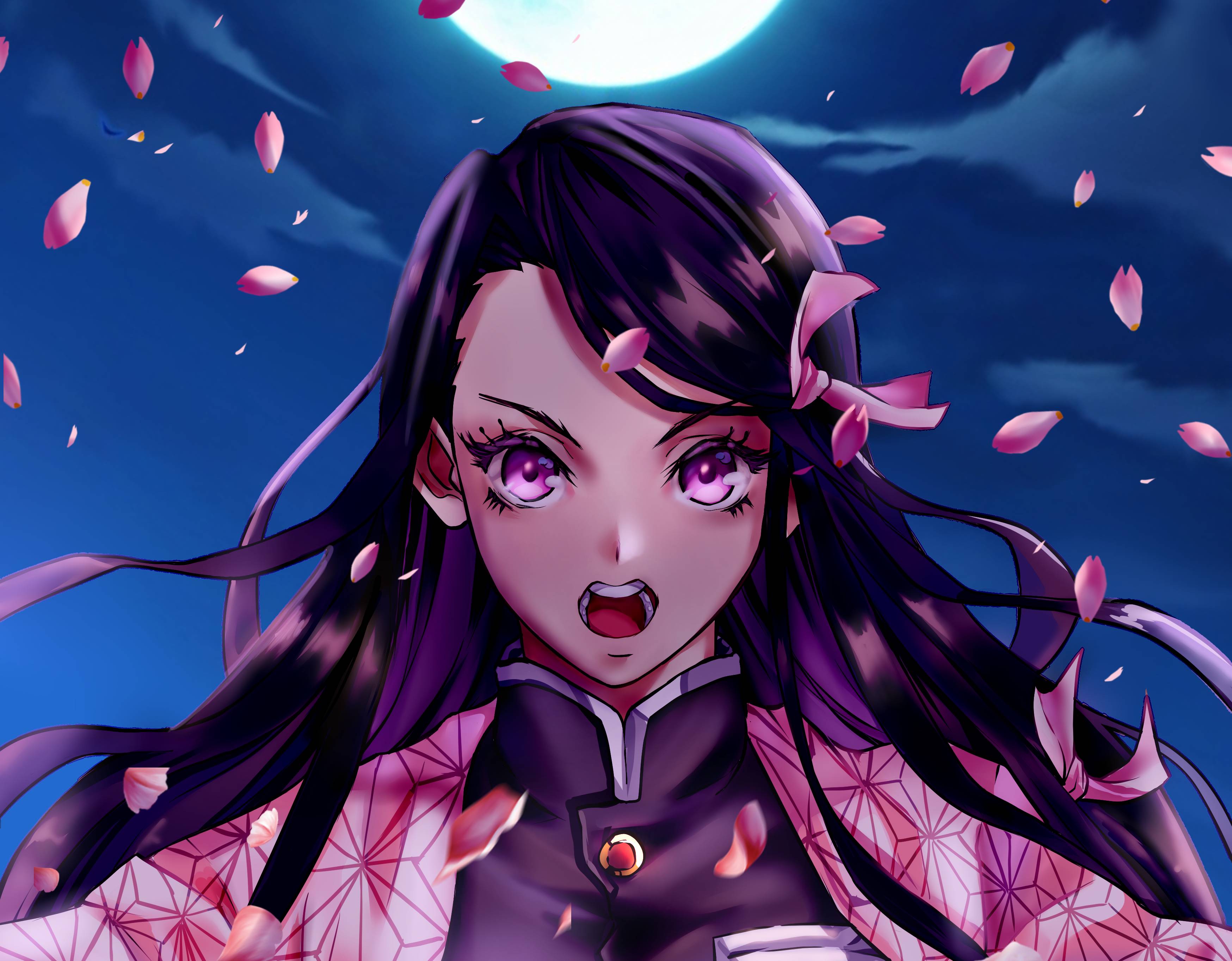 3496x2727 Nezuko Kamado Angry Kimetsu no Yaiba Art Wallpaper, HD Anime 4K Wallpaper, Image, Photo and Background