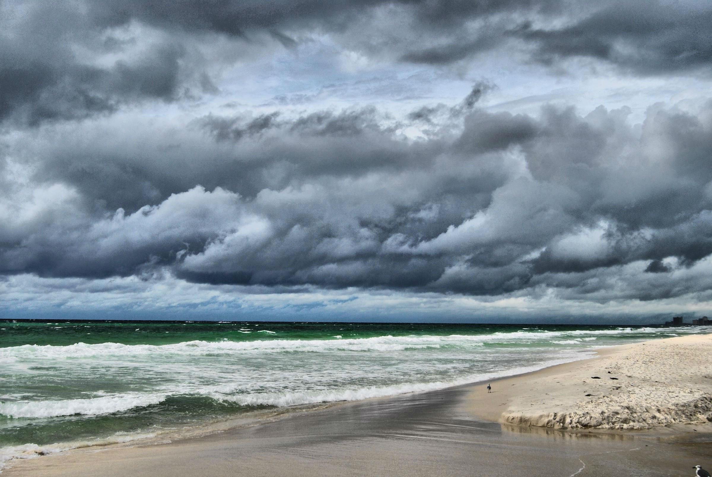 2400x1608 storm, Weather, Rain, Sky, Clouds, Nature, Sea, Ocean, Beach, Waves Wallpaper HD / Desktop and Mobile Background