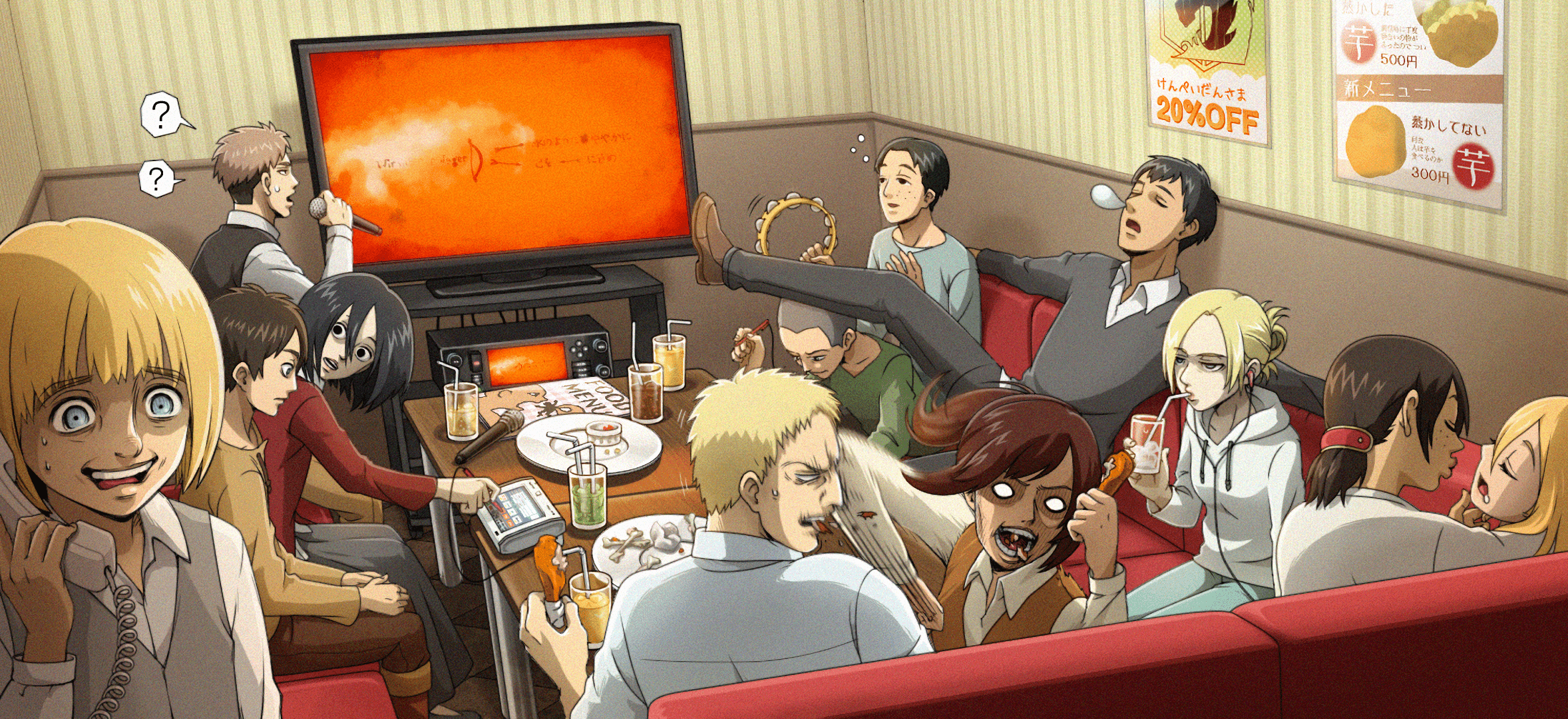 2356x1080 Annie Leonhart Armin Arlert Bertholdt Hoover Connie Springer Eren Yeager Historia Reiss Jean Kirstei Wallpaper:2356x1080