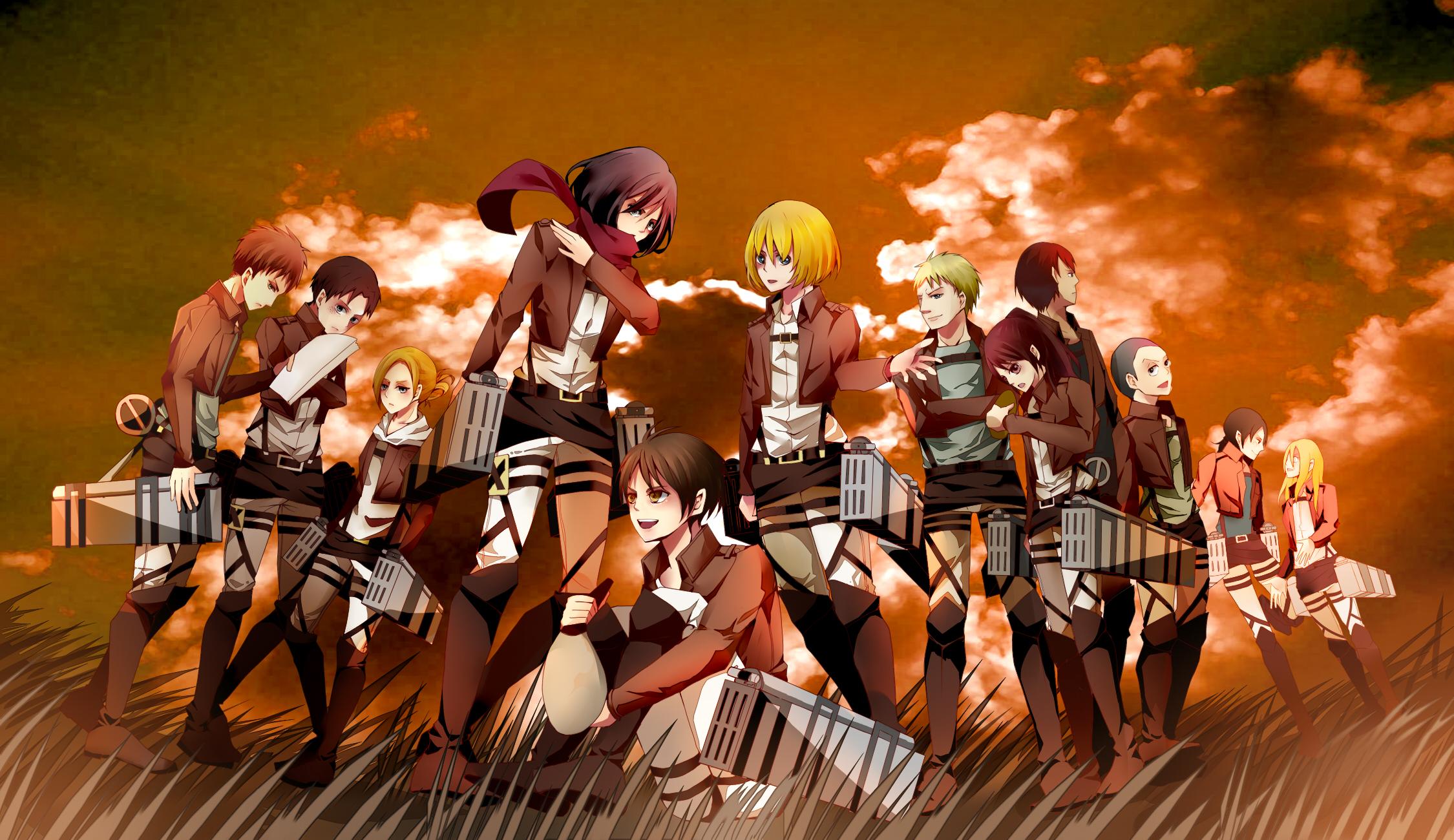 2250x1300 Armin Arlert Bertholdt Hoover Historia Reiss Connie Springer Eren Yeager Jean Kirstein Marco Bott Mi Wallpaper:2250x1300