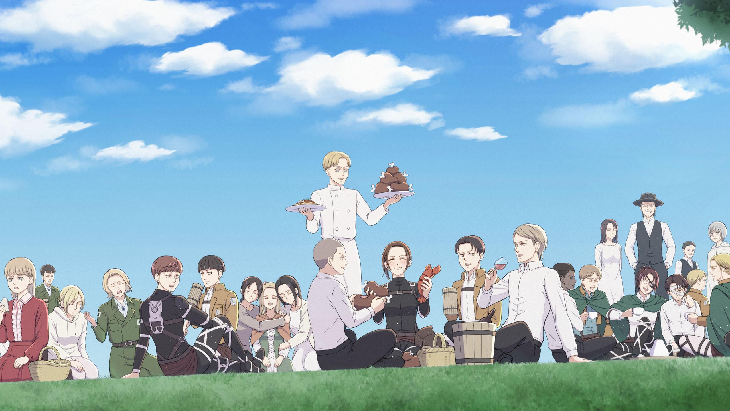 2560x1440 Annie Leonhart Armin Arlert Bertholdt Hoover Carla Yeager Colt Grice Connie Springer HD Attack On Titan Wallpaper