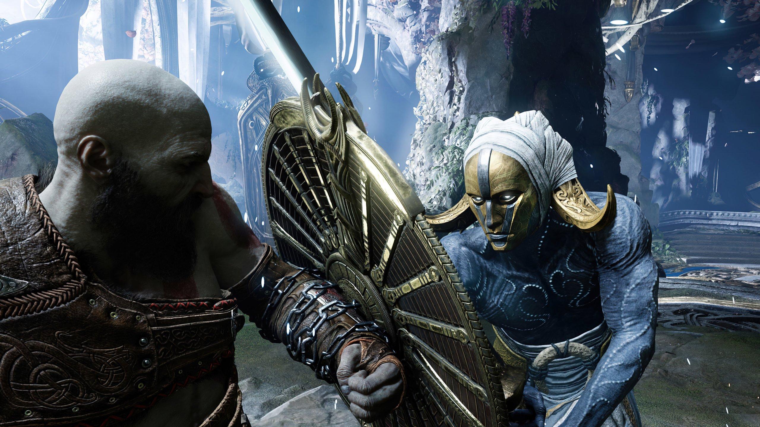 2560x1440 Kratos and Ragnarok God of War Wallpaper 4k Ultra HD