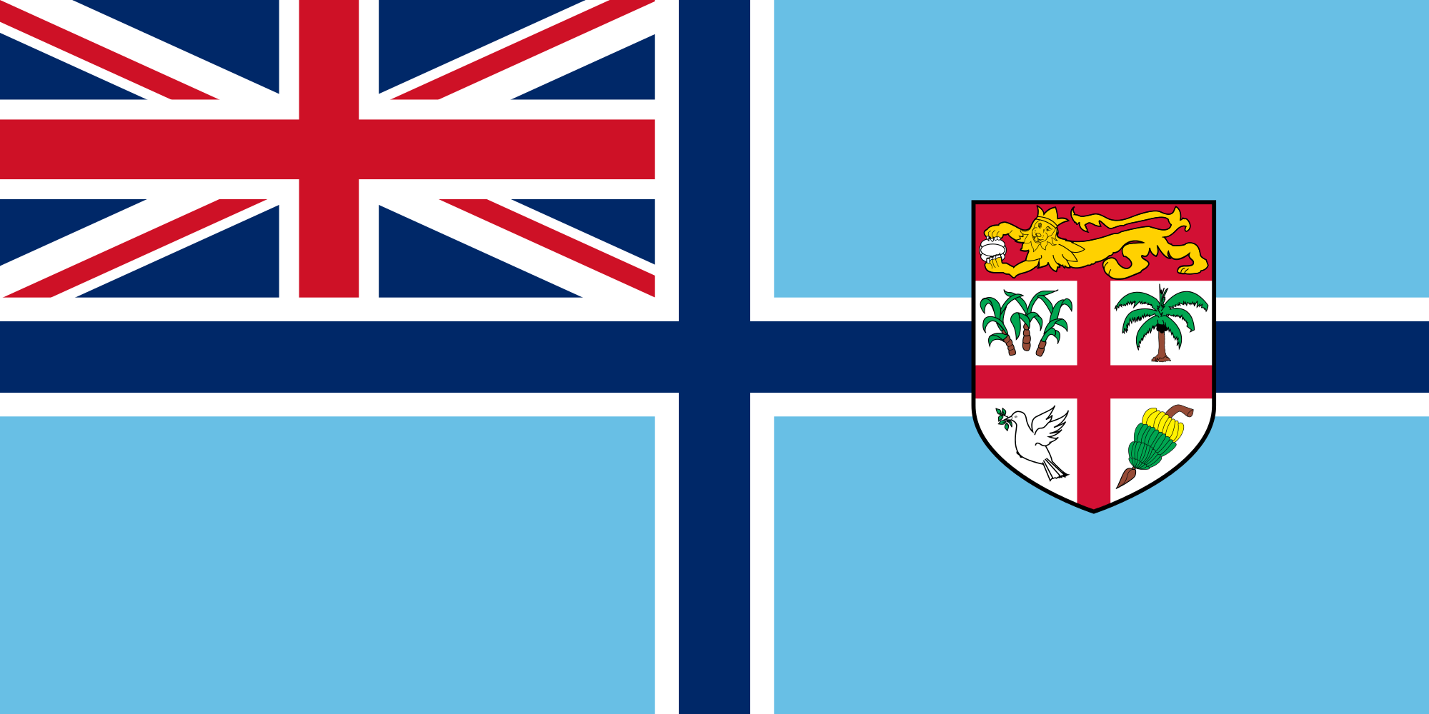 2000x1000 Civil Air Ensign of Fiji. Banderas, Insignias, Escudo