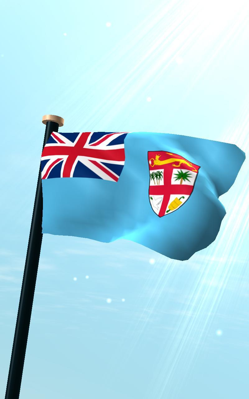 800x1280 Fiji Flag 3D Free Wallpaper for Android