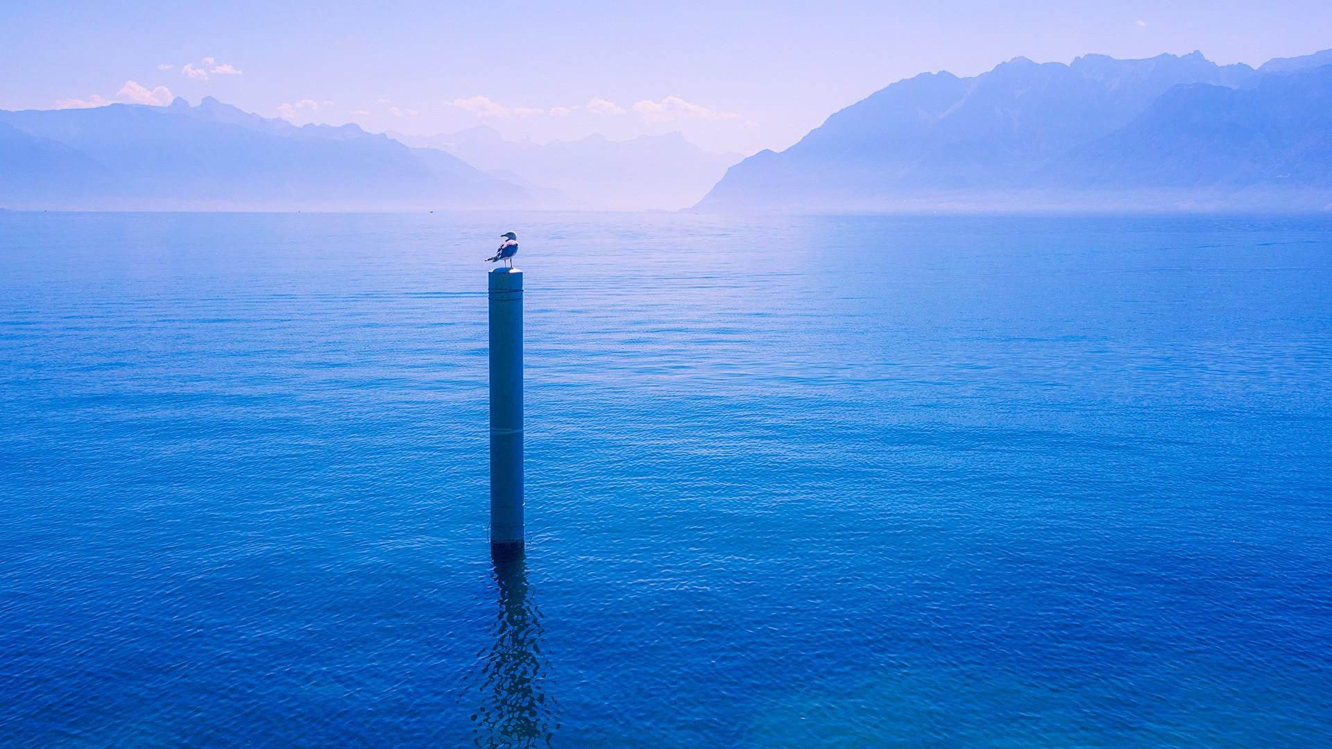 1920x1080 Lake Geneva from the shores of Lutry, Switzerland