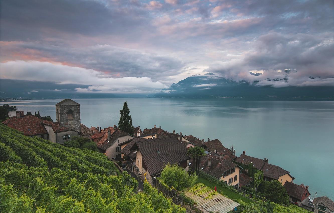 1332x850 Wallpaper Lake, Switzerland, Lake Geneva, Vaud, Saint Saphorin Image For Desktop, Section город