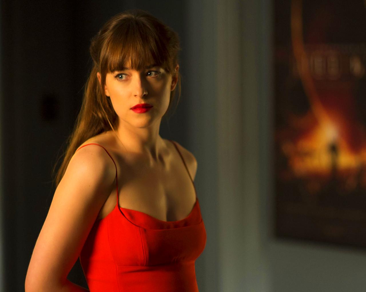 1280x1024 Anastasia Steele Shades of Grey Wallpaper