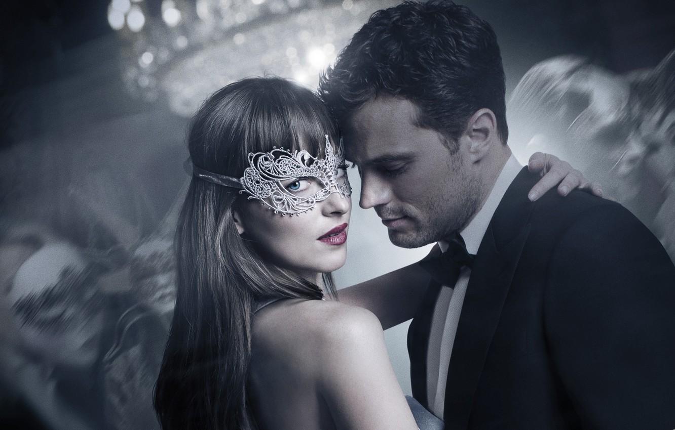 1332x850 Wallpaper cinema, Anastasia, movie, film, mask, Dakota Johnson, Jamie Dornan, Fifty Shades of Grey, Steele, Christian Grey, Fifty Shades Darker, Fifty Shades image for desktop, section фильмы