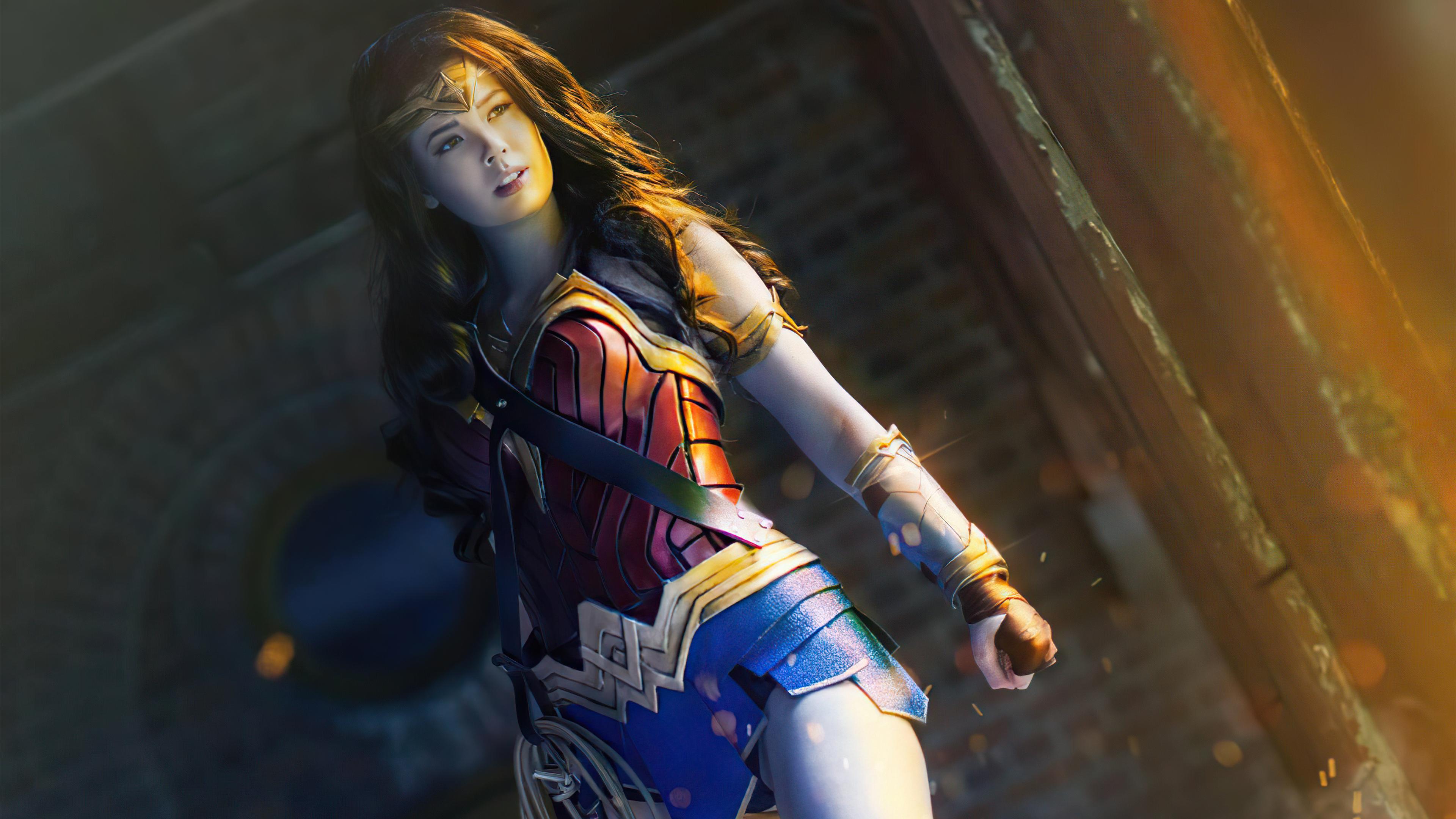 3840x2160 Wonder Woman Cosplay Fight For The Innocent 4k HD 4k Wallpaper, Image, Background, Photo and Picture