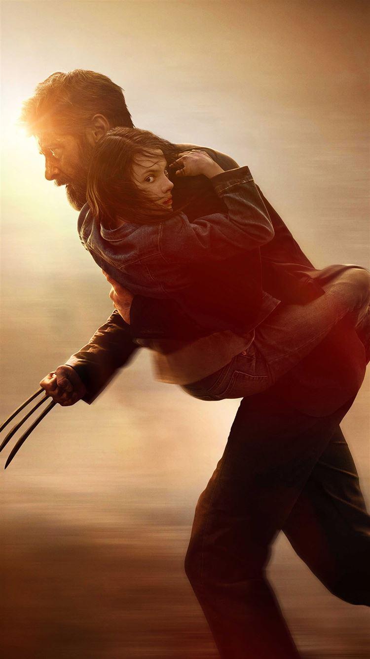 750x1334 Wolverine Rogan Fight Holding Girl Poster iPhone 8 Wallpaper Free Download