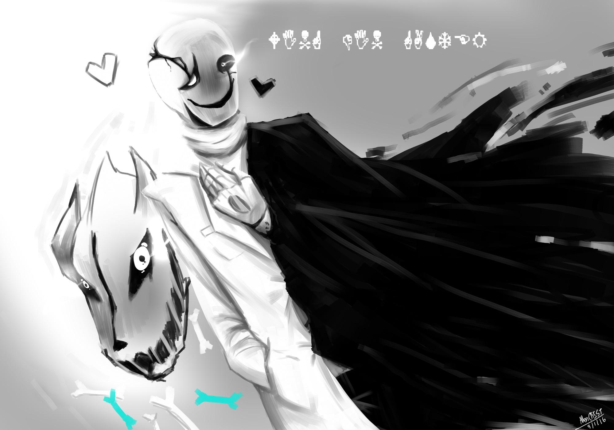 2000x1400 Download Gaster (Undertale) Video Game Undertale HD Wallpaperx1400