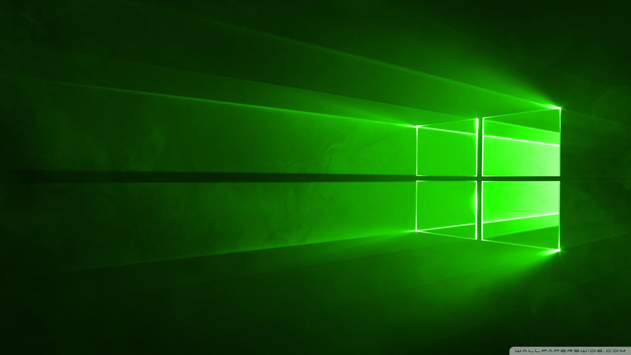 2048x1152 Windows 10 Green Ultra HD Desktop Background Wallpaper for : Widescreen & UltraWide Desktop & Laptop : Multi Display, Dual Monitor : Tablet