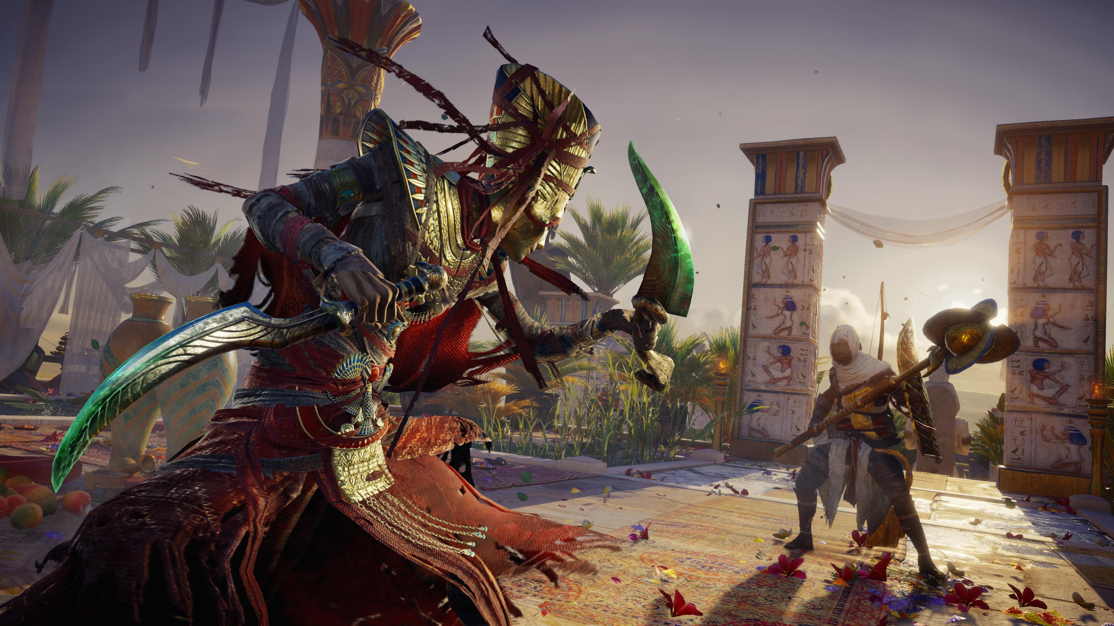 3840x2160 Assassins's Creed: Origins Nefertiti vs. Bayek 4K