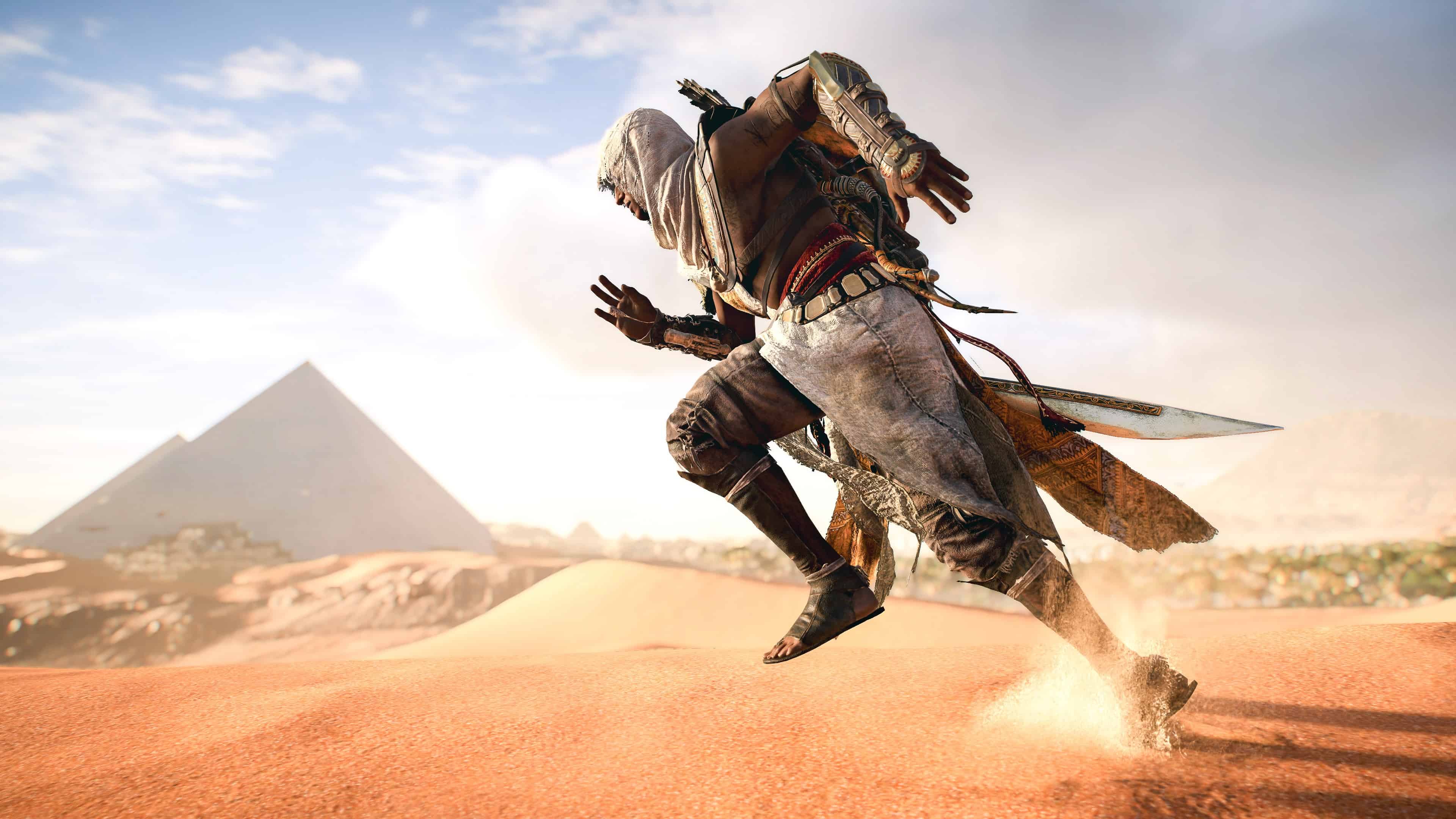 3840x2160 Assassins Creed Origins Bayek Running UHD 4K Wallpaper