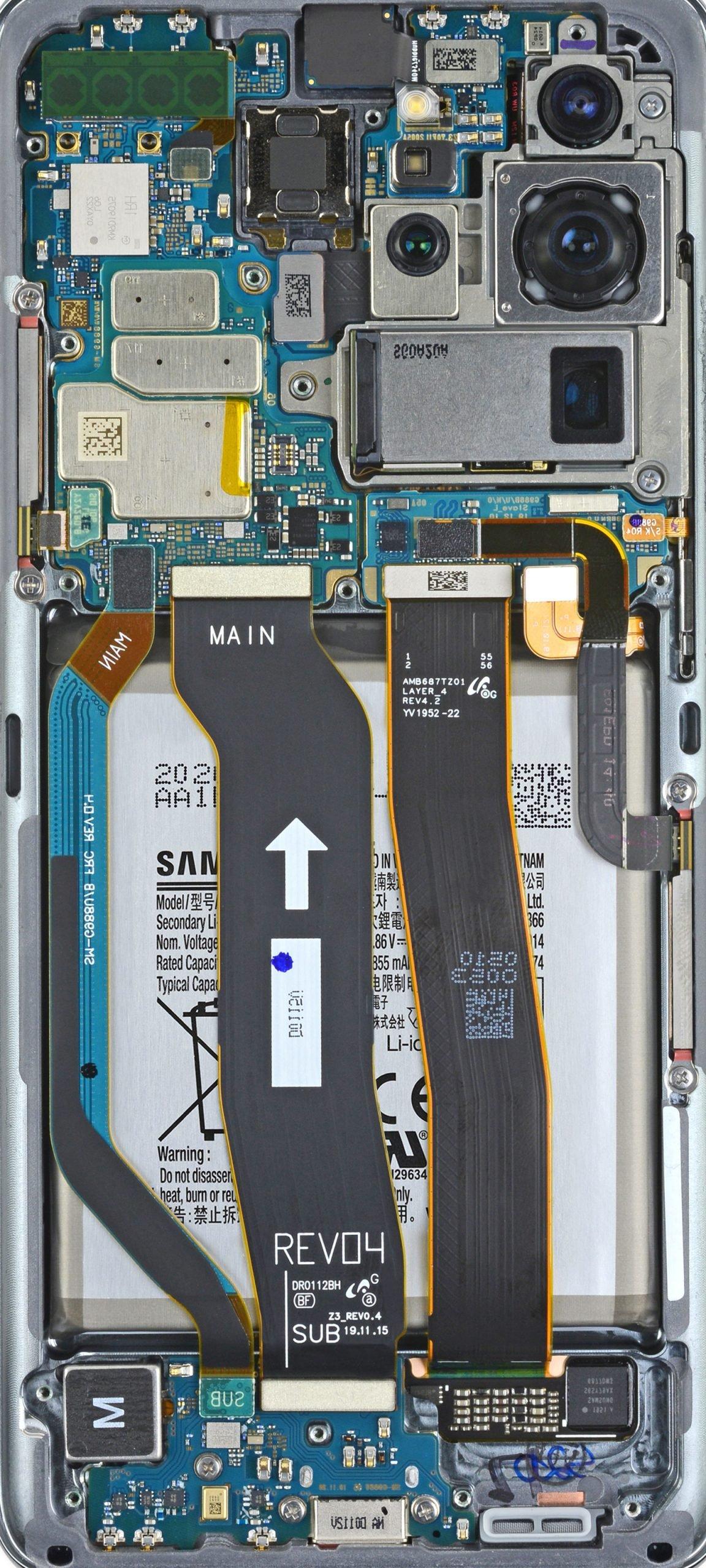 1152x2560 Check Out These Galaxy S20 Wallpaper Showing The Internals, X Ray Too