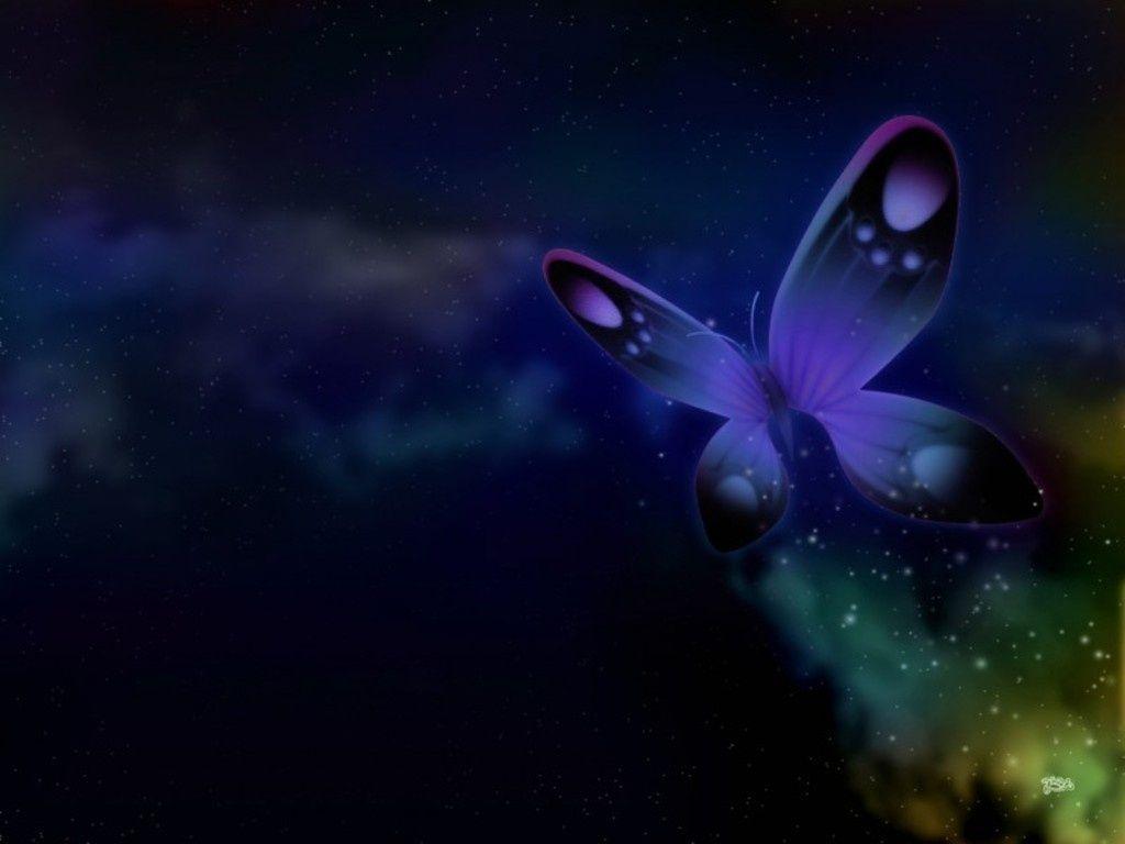 1024x768 Purple Butterfly Wallpaper 8117