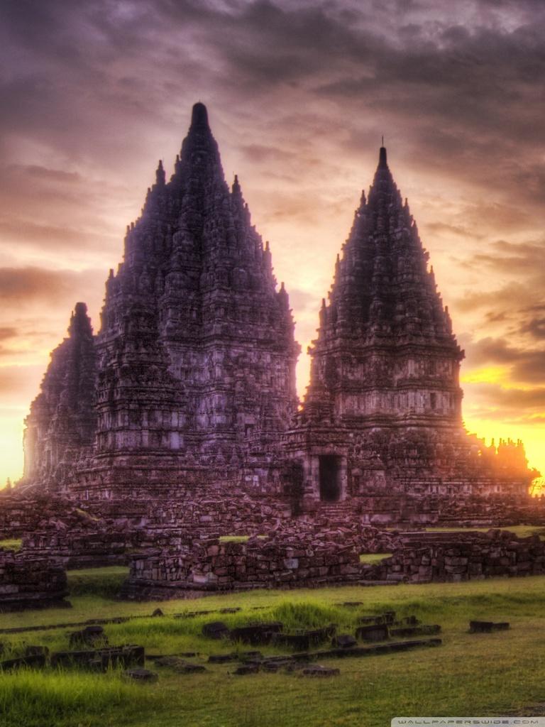 768x1024 The Lost Hindu Temple in the Jungle Mist Ultra HD Desktop Background Wallpaper for 4K UHD TV : Tablet