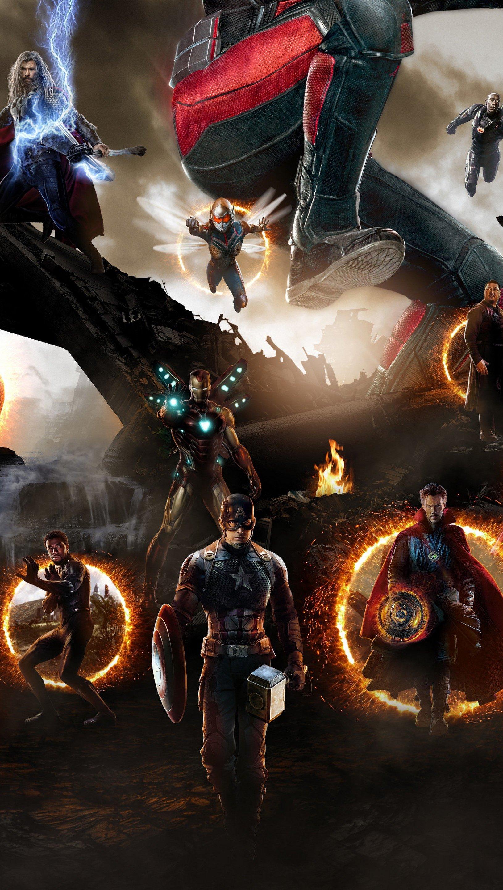 1630x2880 Avengers: Endgame final battle Wallpaper 5k Ultra HD