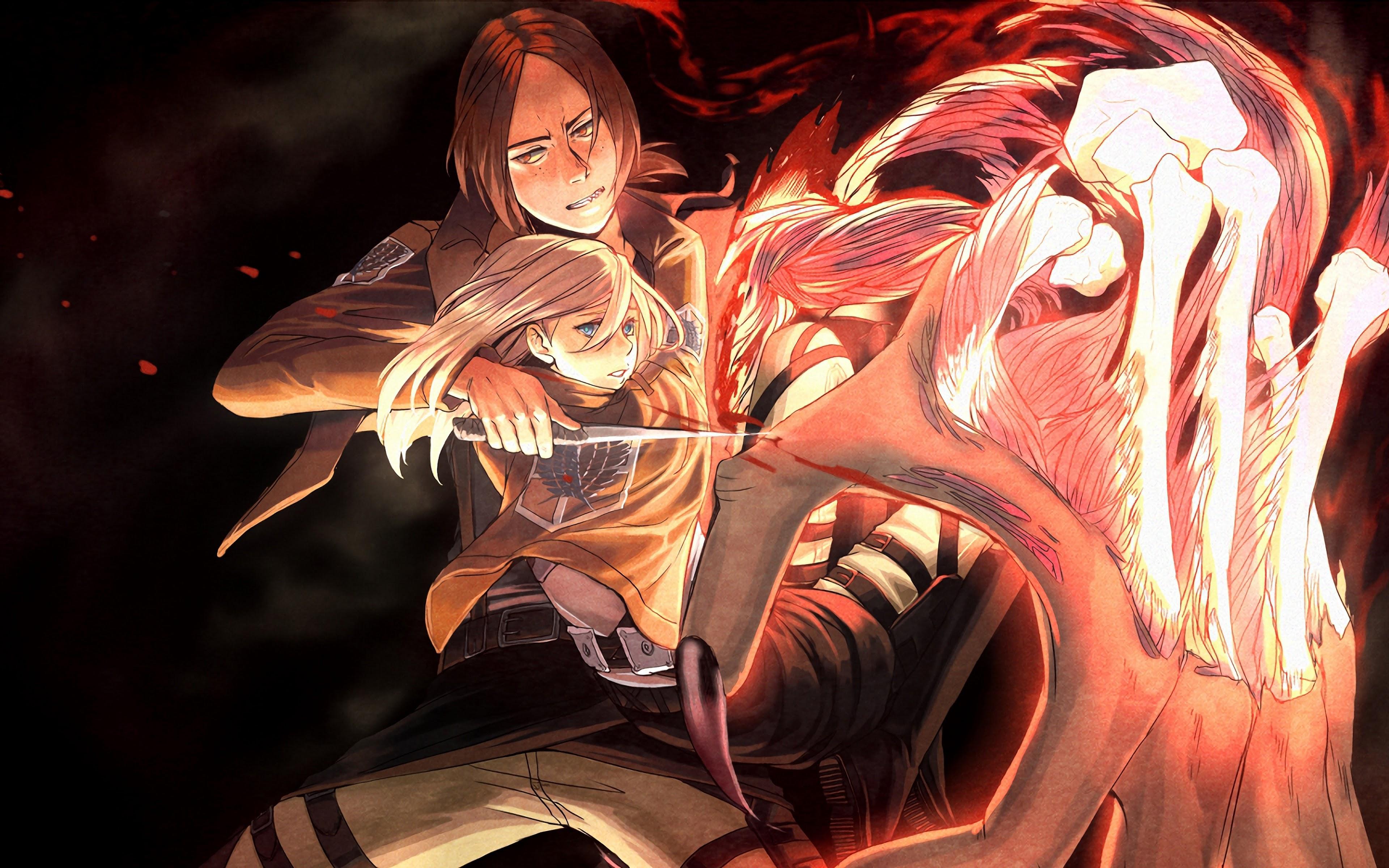 3840x2400 Ymir Krista Lenz Attack on Titan 4K Wallpaper