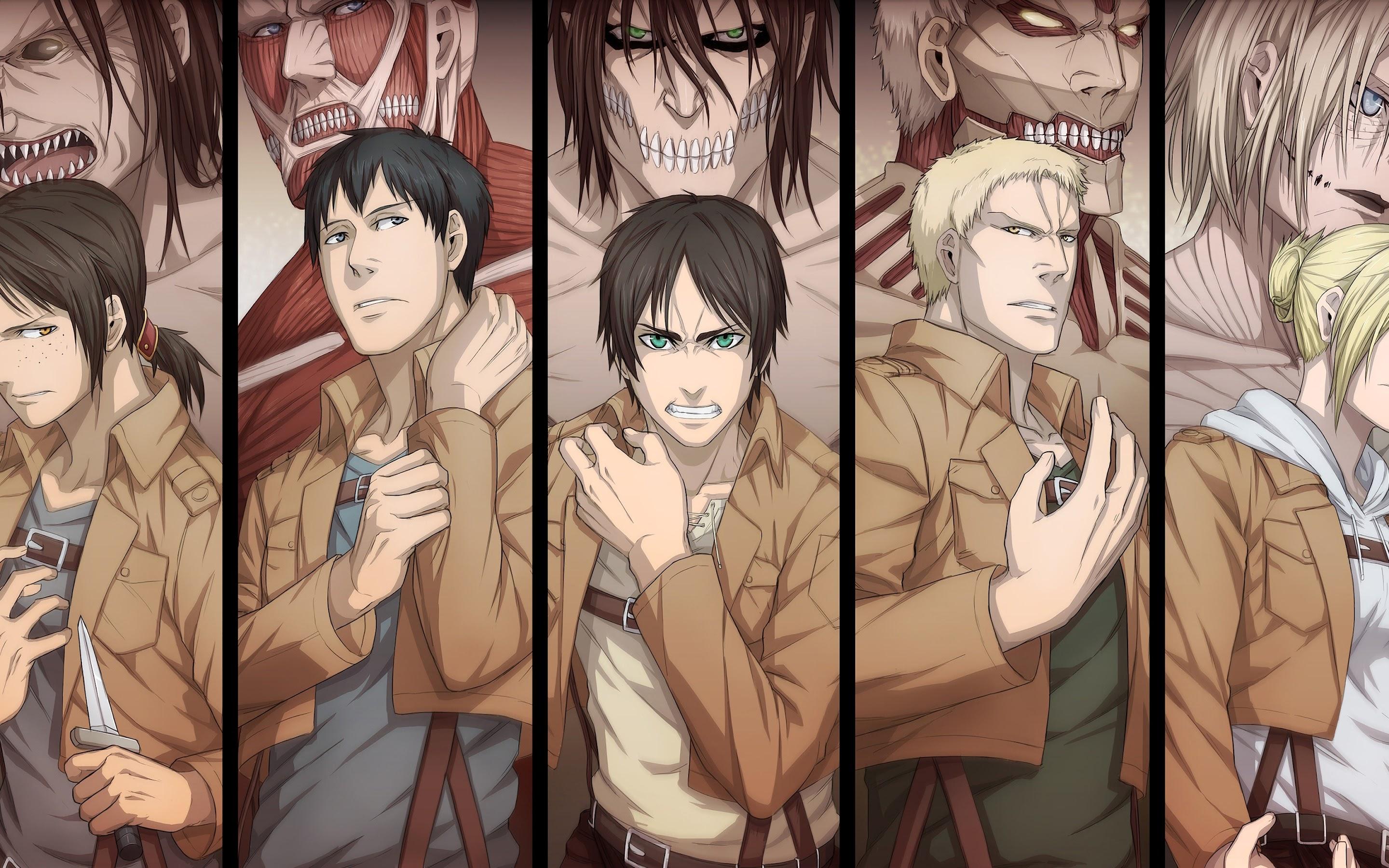 2880x1800 Titan Shifters Attack on Titan 4K Wallpaper