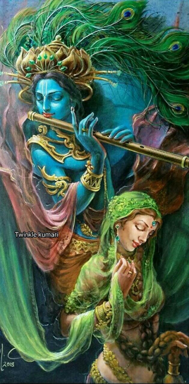 630x1280 Radha krishna wallpaper
