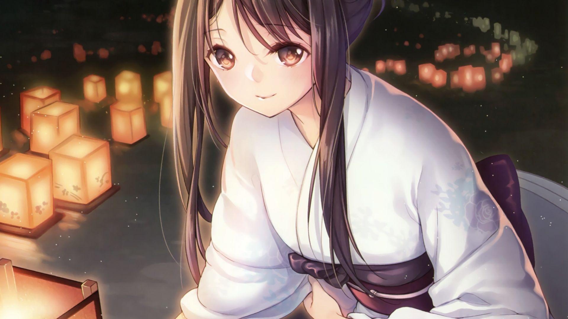 1920x1080 Festival, anime, cute, lanterns wallpaper, HD image, picture, background, 6bfb93