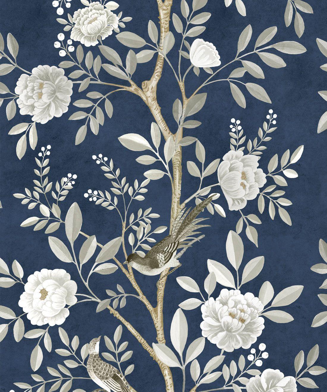 1100x1320 Chinoiserie Wallpaper • Robust Florals & Playful Birds USA