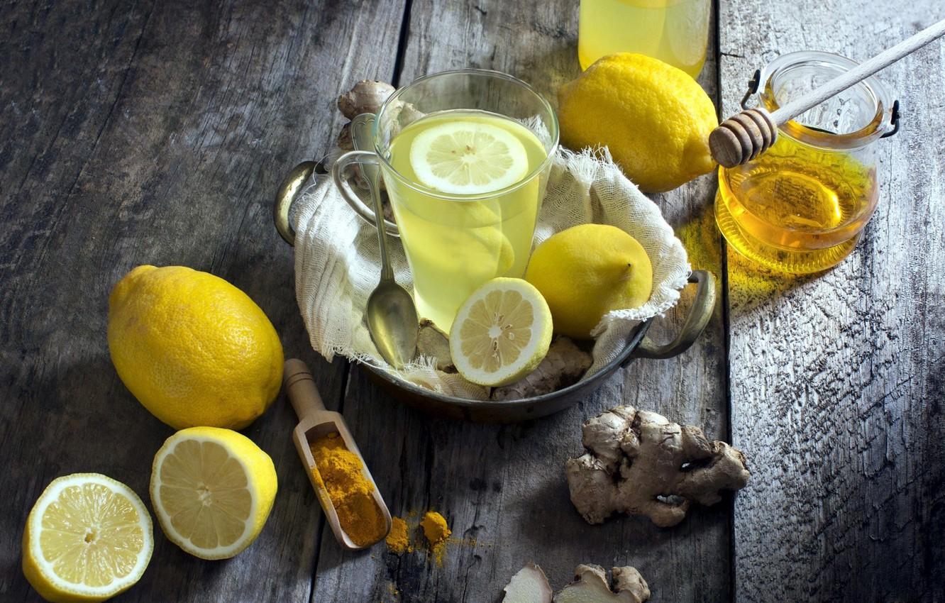 1332x850 Wallpaper lemon, juice, honey, drink, ginger image for desktop, section еда