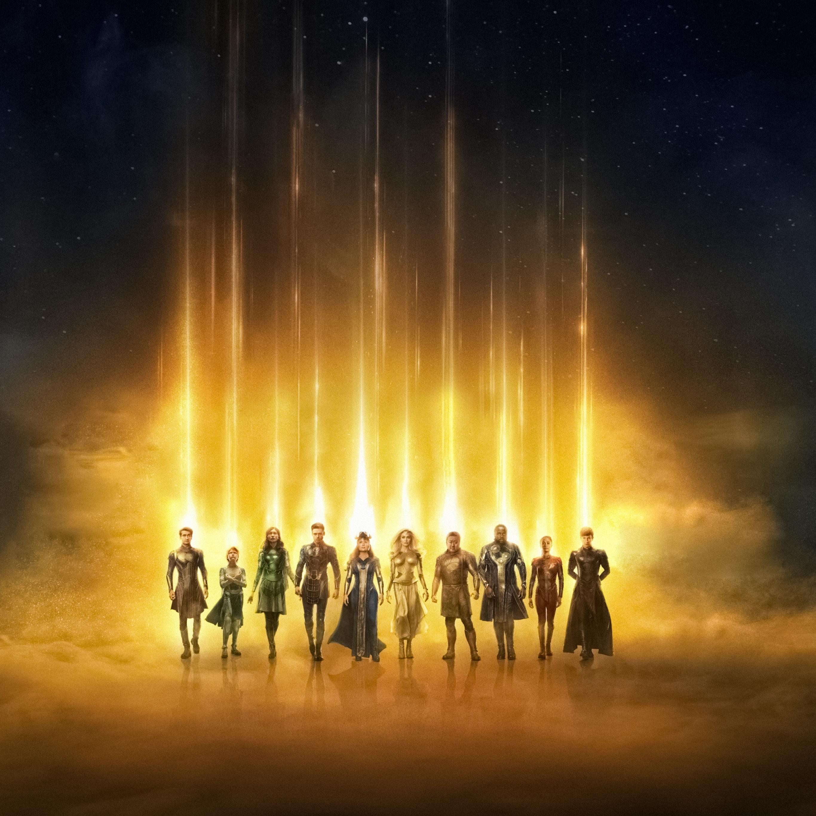 2732x2732 Eternals Wallpaper 4K, 2021 Movies, Ajak, Thena, Ikaris, Sersi, Movies