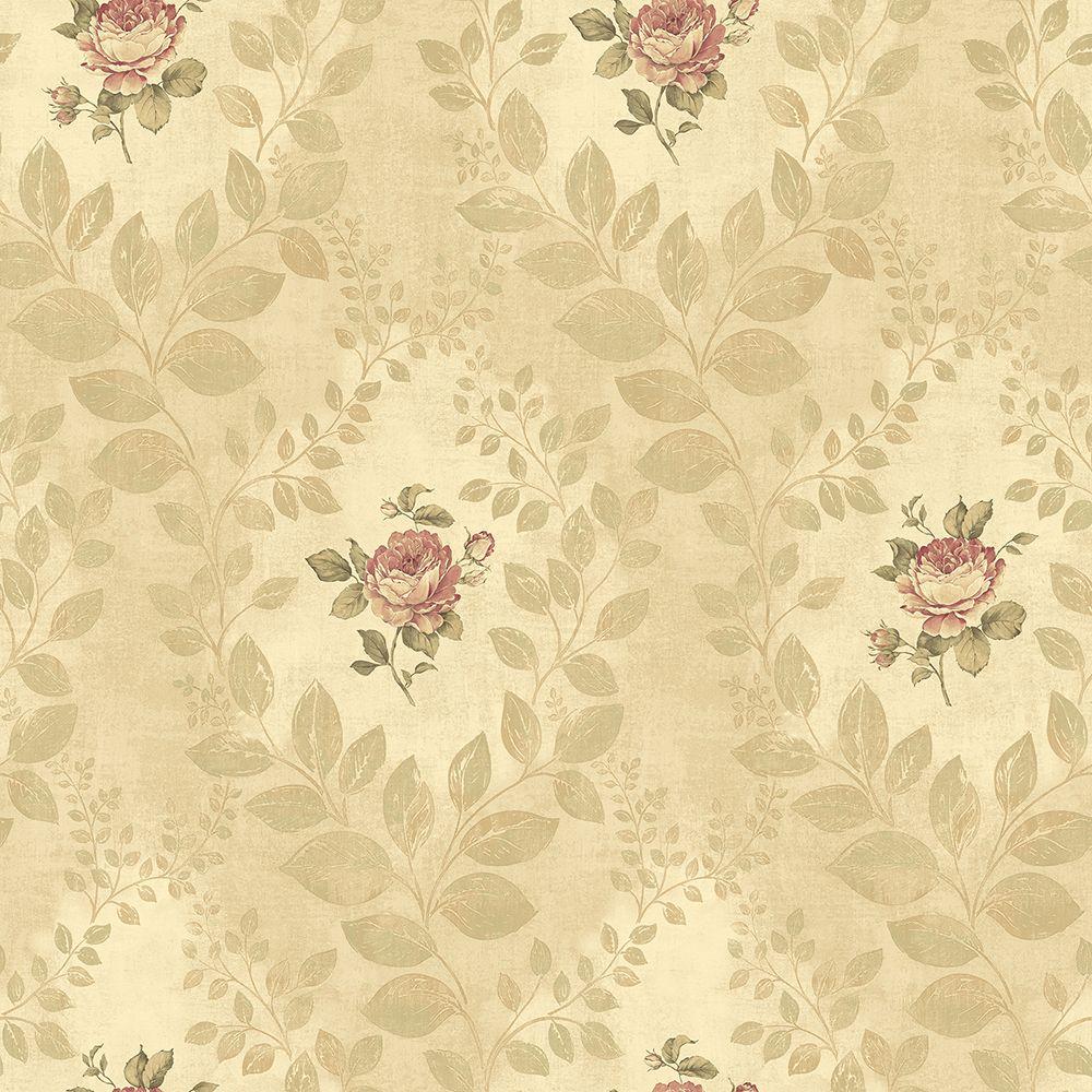 1000x1000 Chesapeake Darby Rose Gold Cameo Wallpaper CCB02162 Home Depot