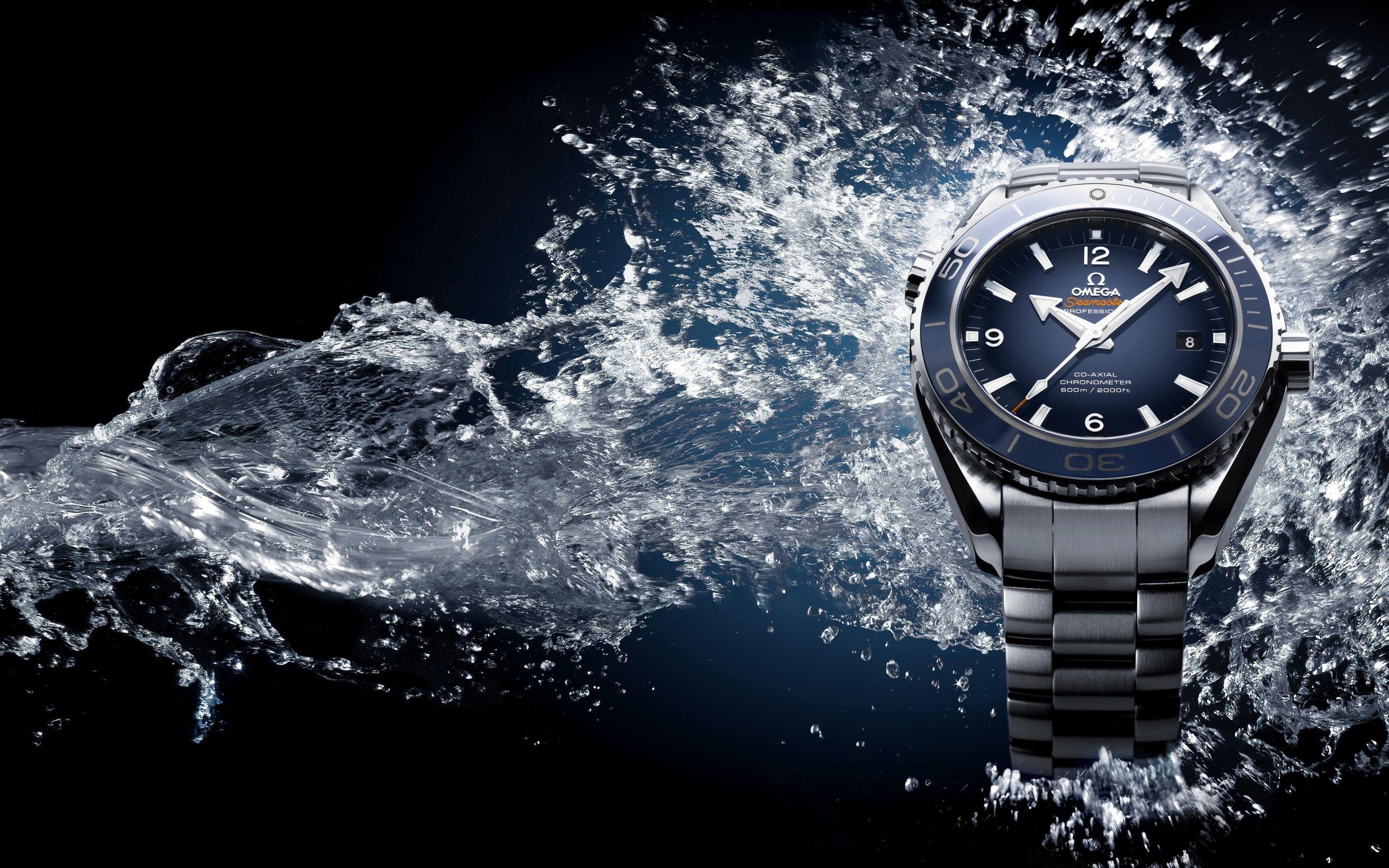 2880x1800 Omega, Water, Seamaster, Spray, Wristwatch wallpaper and background