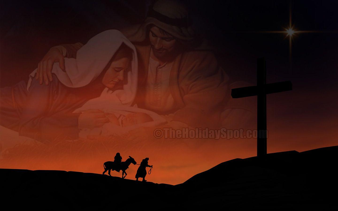 1440x900 Jesus Christmas Wallpaper
