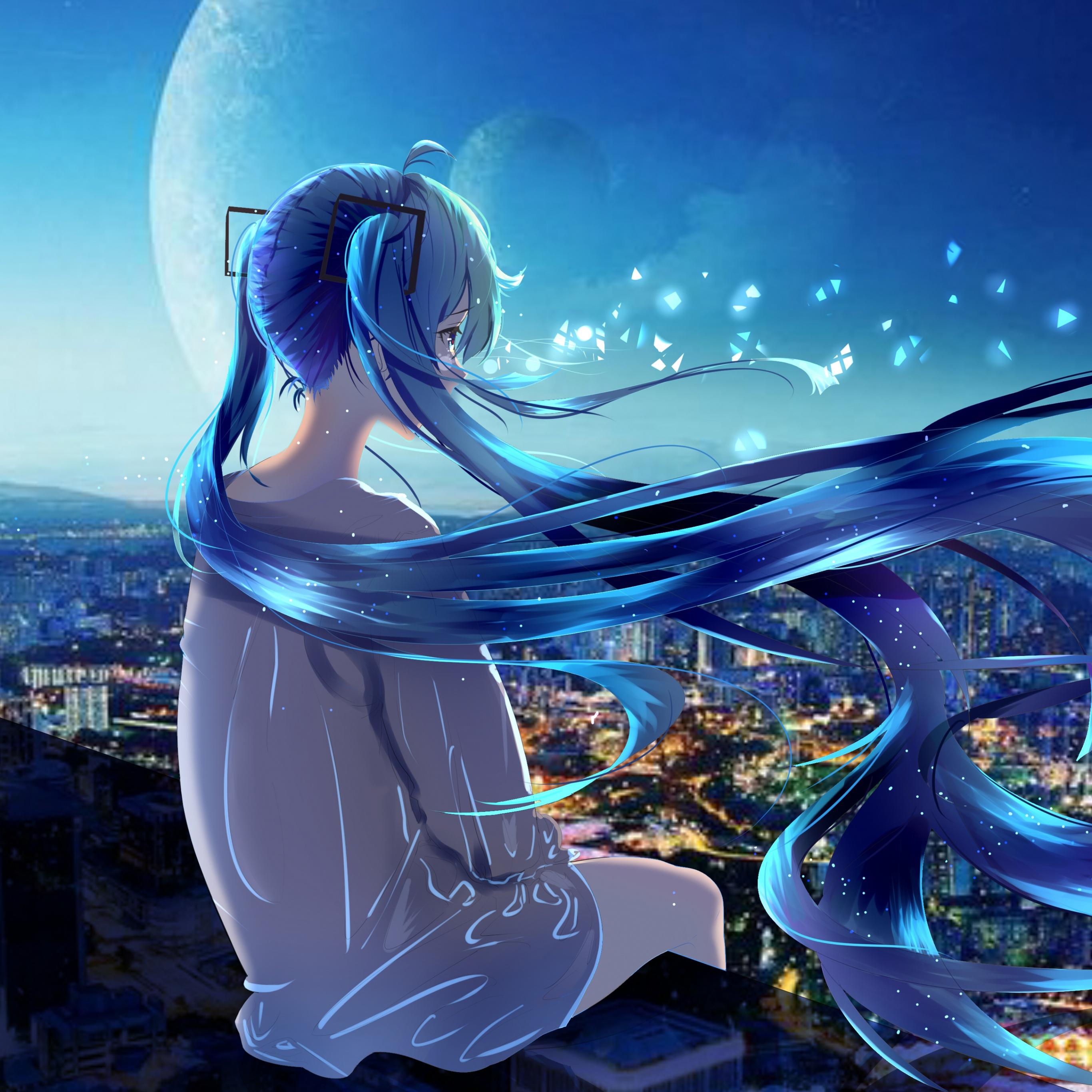 2732x2732 Anime girl Wallpaper 4K, Alone, Fantasy, 5K, Fantasy