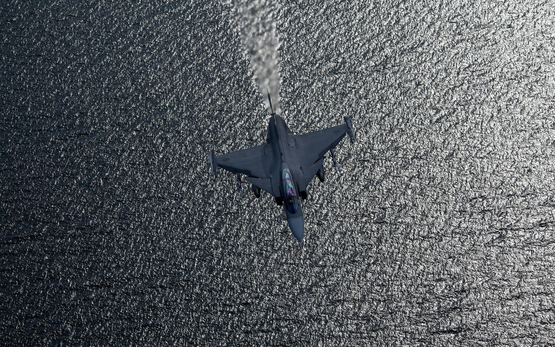 1920x1200 Download wallpaper Saab JAS 39 Gripen, Swedish fighter, flight, Swedish Air Force, JAS military aviation, Sweden for desktop with resolution 1920x1200. High Quality HD picture wallpaper