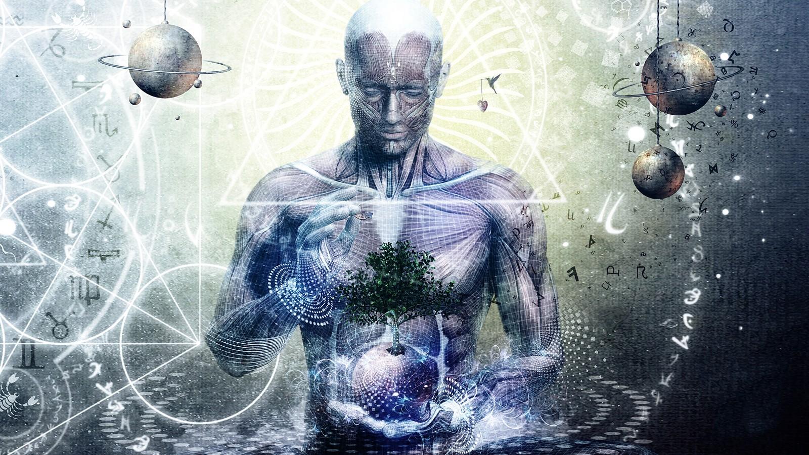 1600x900 illustration, meditation, spiritual, Cameron Gray, ART, special effects High quality walls