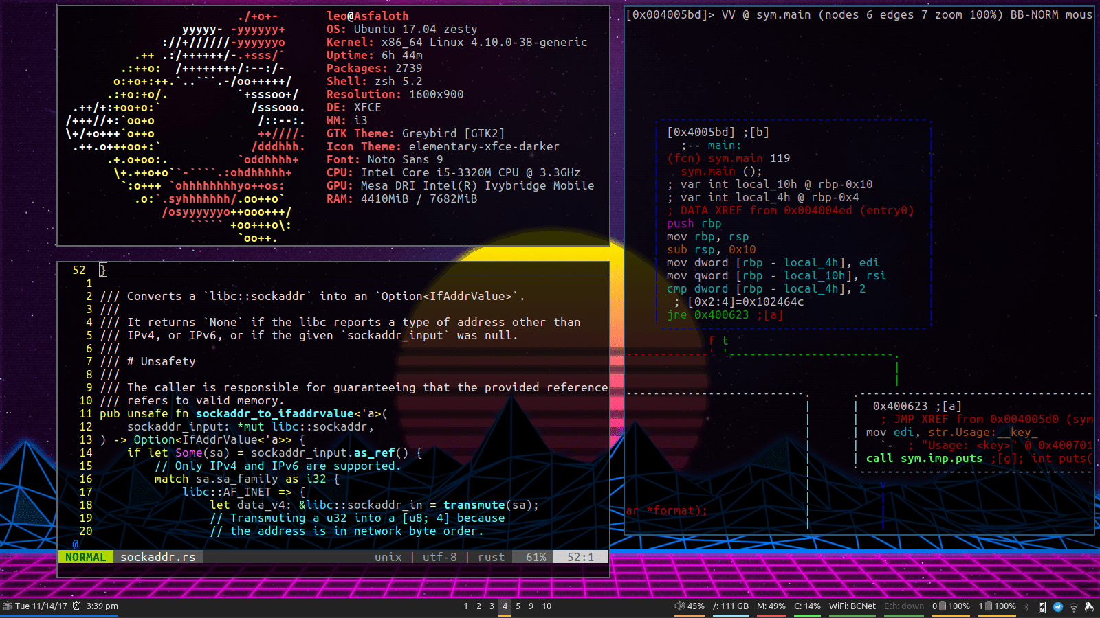 1600x900 I3 XFCE Reverse Engineering