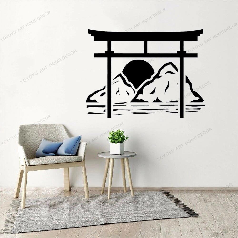 1000x1000 Torii Japanese Gate Wallpaper Removable Decals Living Room Home Art Decoration Vinyl Wall Stickers for Bedroom Murals CX877. Wall Stickers