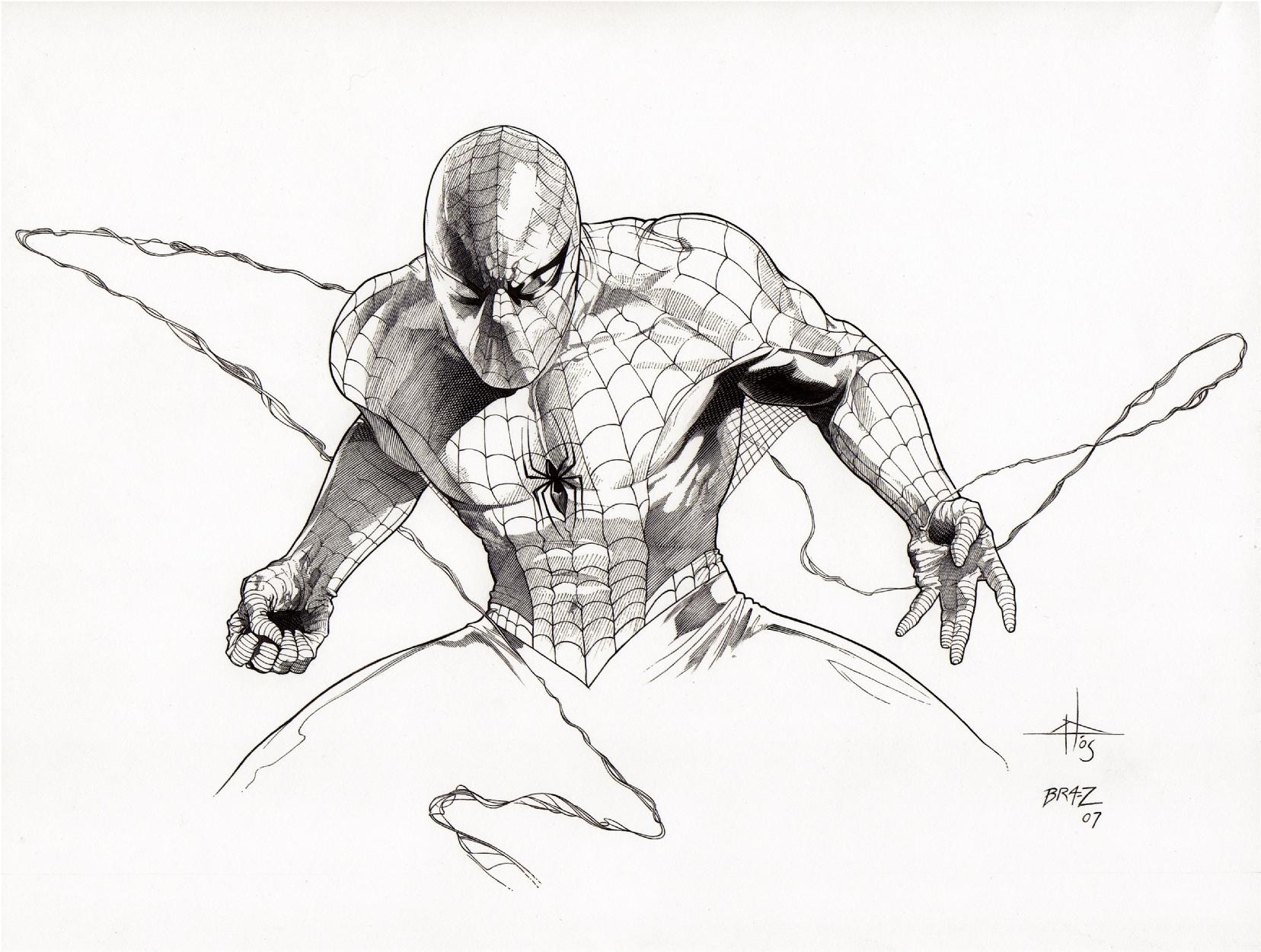 Brilliant Pencil Sketch Of Spiderman  DesiPainterscom
