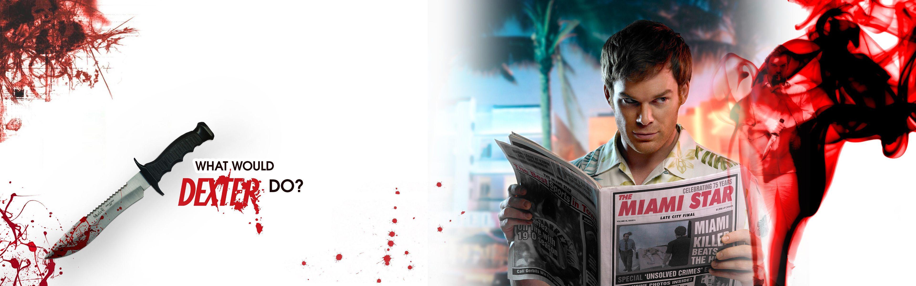 3840x1200 Dexter blood knives michael c wallpaperx1200