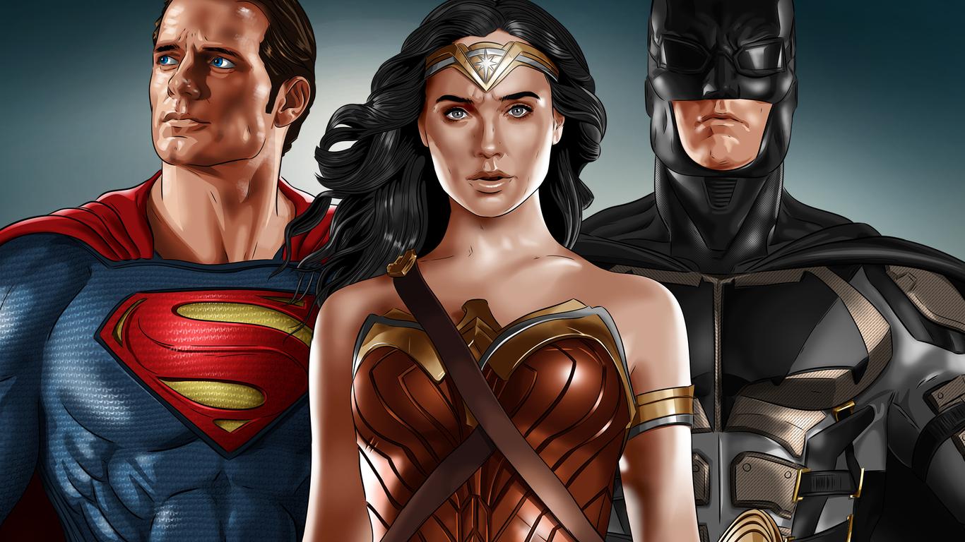 1366x768 Justice League Superman Wonder Woman Batman 1366x768 Resolution HD 4k Wallpaper, Image, Background, Photo and Picture