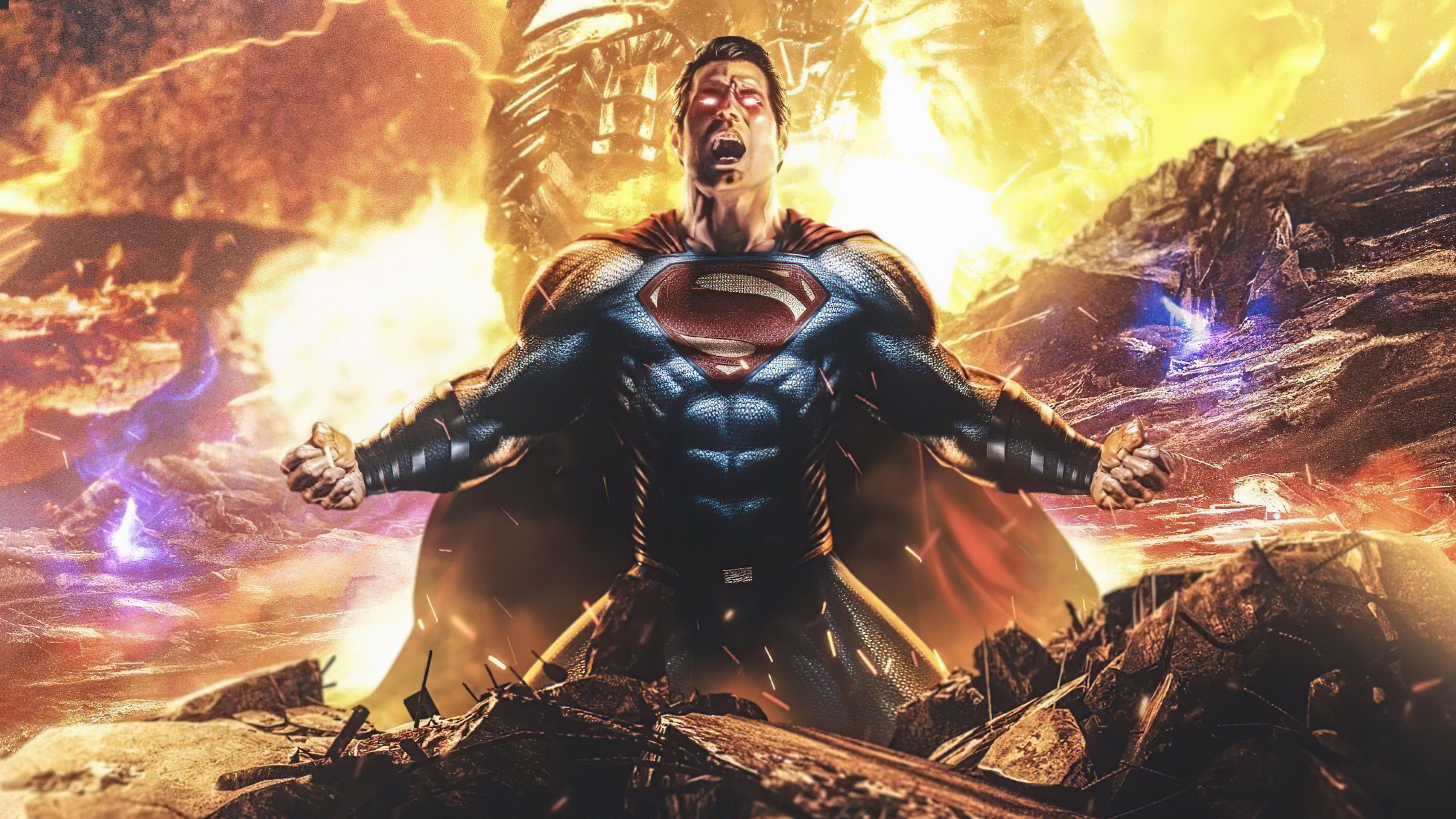 5120x2880 superman and darkseid zack snyders justice league MacBook Air Wallpaper Download
