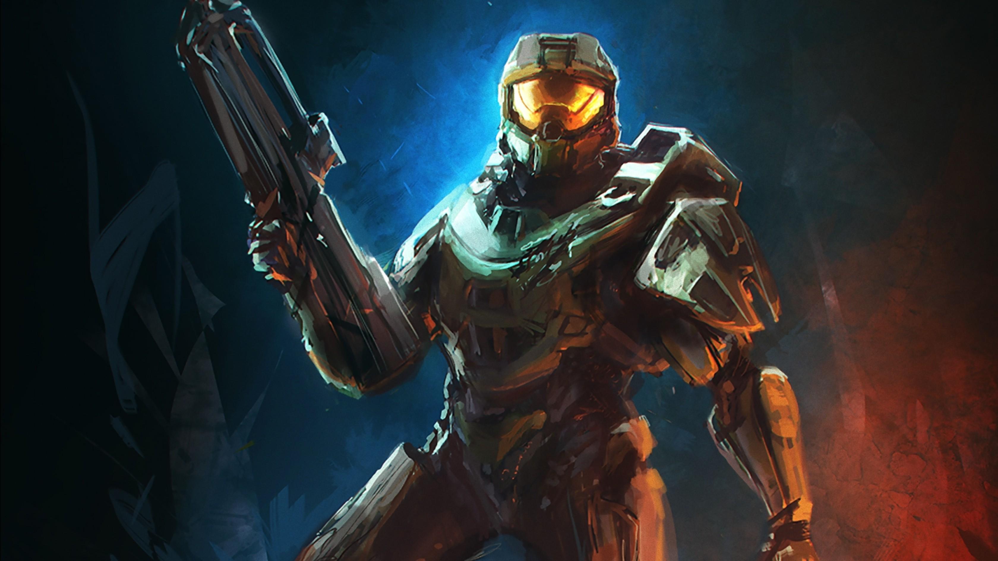 3360x1890 Halo, Master Chief, Halo Xbox One, Video Games, Halo: Master Chief Collection, Artwork Wallpaper HD / Desktop and Mobile Background