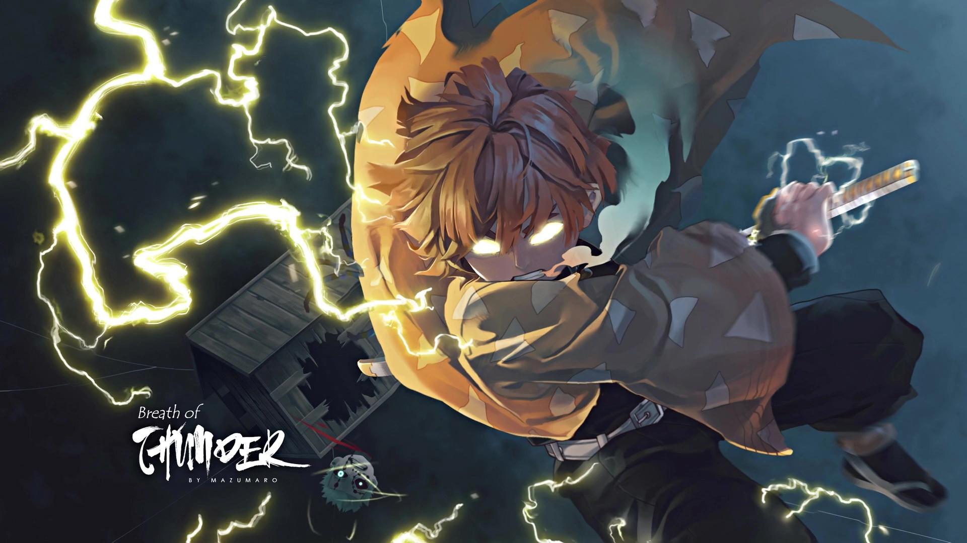 1920x1080 Thunder Breathing Zenitsu Kimetsu No Yaiba Live Wallpaper